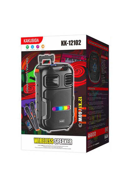 KAKU Φορητό Ηχείο KK-12102, 60 W, 4500 mAh, Οθόνη LED, Φωτισμός Περιβάλλοντος...