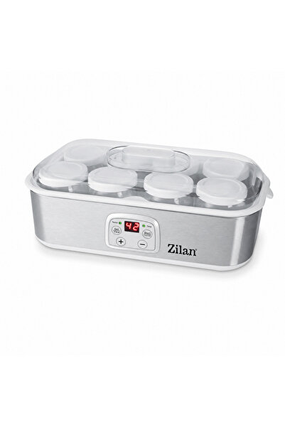 Zilan Aparat de făcut iaurt ZLN 6104 cu 8 borcane de sticlă de 180 ml, Contro...