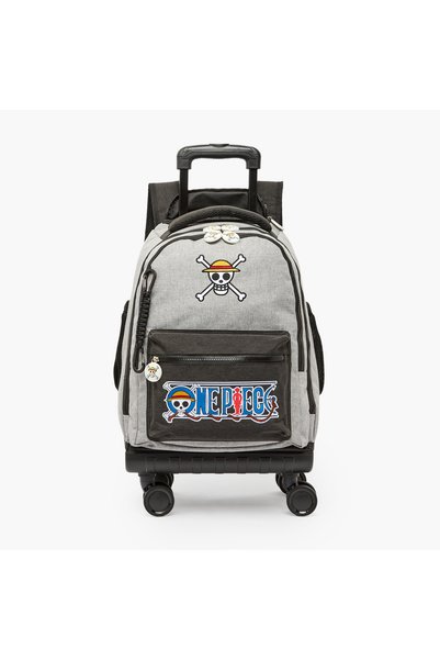 TOEI ANIMATION One Piece Print Trolley Bag for Boys 8-12 Years Retractable Ha...