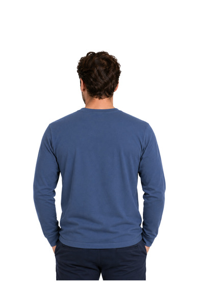 BattalModa Indigo Carew Long Sleeve T-Shirt M-L-Xl-2Xl