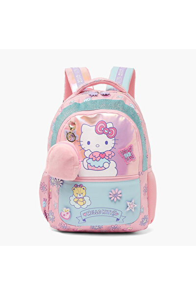 SANRIO Hello Kitty Print Backpack for Girls 5-8 Years with Padded Shoulder St...