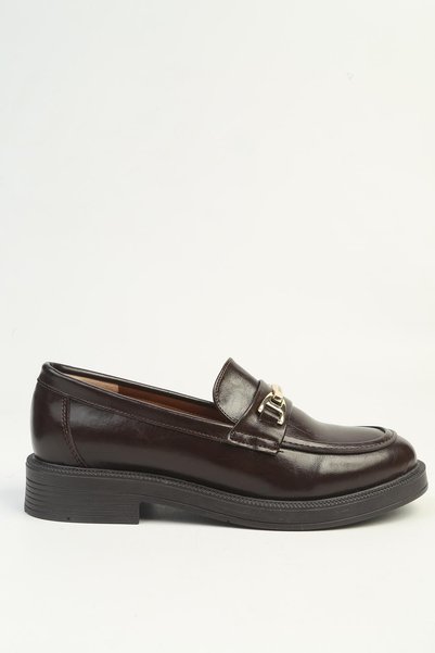 Pierre Cardin Coffee Shiny Women's Loafer Pc-54169