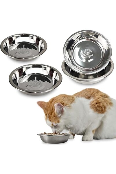 GENERAL 4 Pcs G.C. Fubton Stainless Steel Cat Bowls, 5.5 Inch Metal Cat Bowl,...