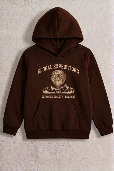 Derays Boy's Design Hooded Cotton Sweatshirt