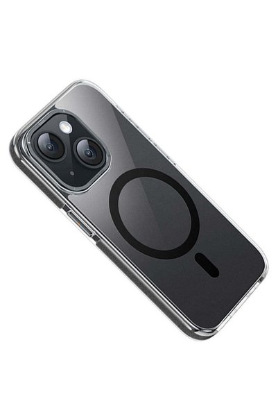 Hoco Husă AS 6 MagSafe pentru iPhone 15, Transparentă cu margini negre