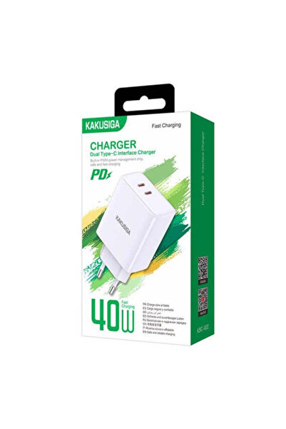 KAKU Network Charger KSC-922, 40 W, 2 xUSB-C, PD - White