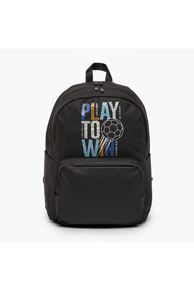Juniors Football Print Backpack for Boys 8-12 Years with Print - 17 inches