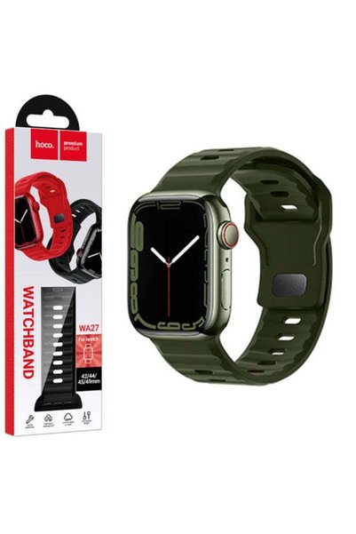 Hoco Silicone Strap WA 27, Universal 42/44/45/49 mm, Flexible Band - Army Green