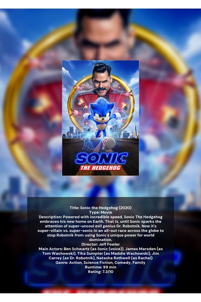 OEM Αφίσα Ινφογραφικής Απεικόνισης Sonic the Hedgehog, Νοσταλγικό Βιντεοπαιχν...