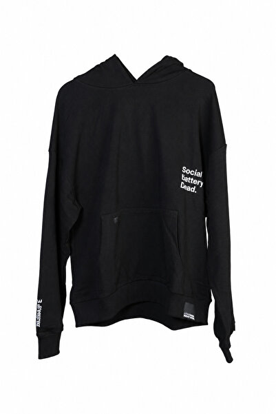 %65 COTTON % 35 POLYESTER SOCIAL BATTERY HOODIE