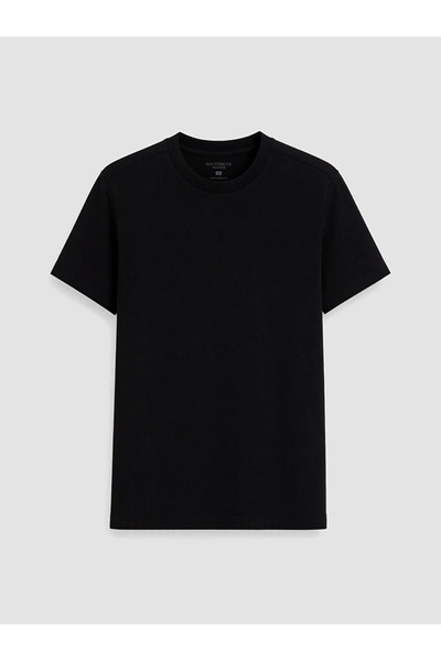 LC Waikiki Black Slim Fit Thick Fabric T-Shirt /02