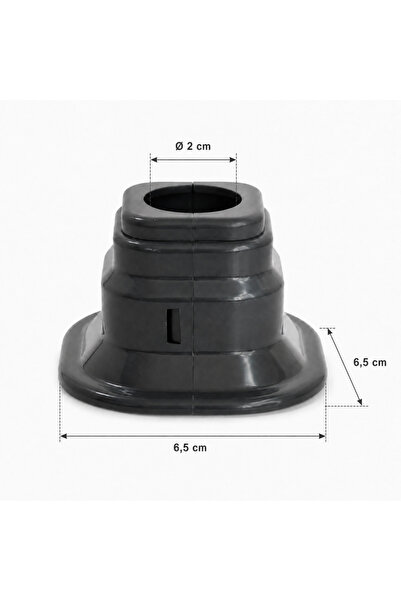 FKN Antrasit Kare Plastik Havlupan Radyatör 2 cm Boru Gizleme Kapama Aparatı 6,5 cm
