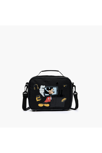 Disney Mickey Mouse Print Lunch Bag for Boys 5-8 Years with Zip Closure
