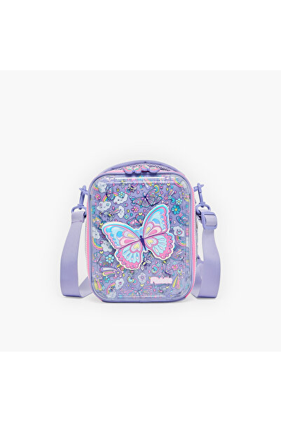 Riddle Butterfly Applique Lunch Bag for Girls 5-8 Years with Insulation