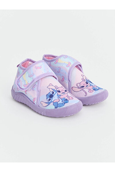 LC Waikiki Lila Stitch Baskılı Kız Çocuk Panduf