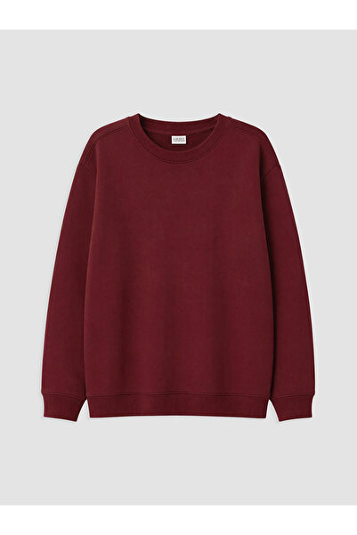 LC Waikiki Bordo Erkek Çocuk Kalın Sweatshirt