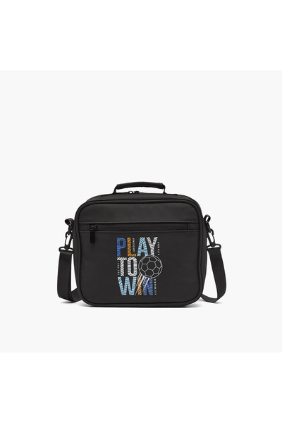 Juniors Football Print Lunch Bag for Boys 8-13 Years with Insulation