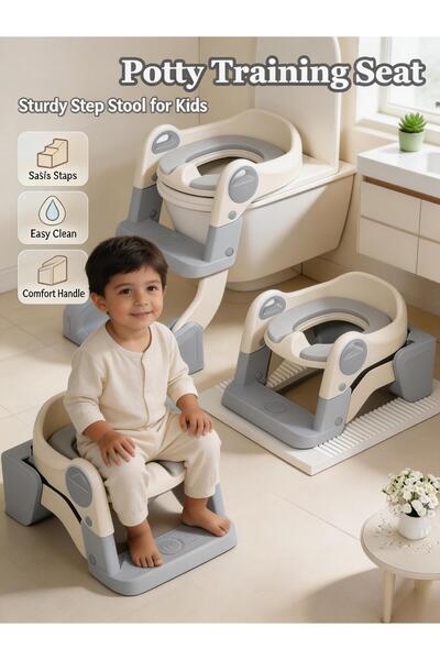 Generic 3-in-1 Potty Training Seat, Kids Toilet Training Seat with Step Stool...