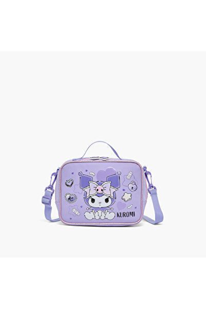 SANRIO Kuromi Print Lunch Bag for Girls 5-8 Years with Detachable Strap
