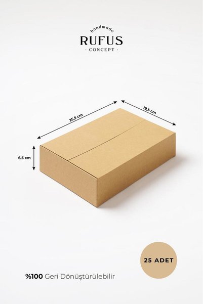 rufus concept 25,5x19,5x6,5cm Kraft Koli 25 Adet