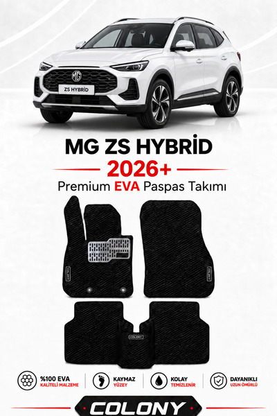 COLONY Mg Zs Hybrid 2026+ Uyumlu EVA Paspas Tam Set–Araca Özel,Kolay Montaj,S...