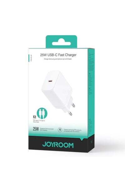 Joyroom JR-TCF 11 Wall Charger + USB-C Cable, 25 W - White