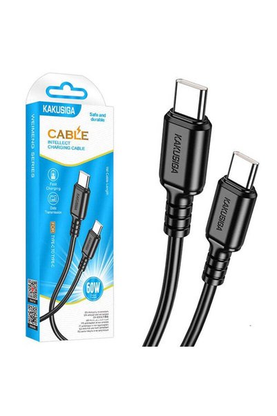 KAKU Data and Charging Cable KSC-982, USB-C, PD 60 W, QC 3.0, 1 m - Black