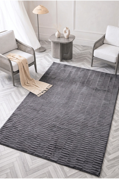 SANRUGS Home & Living ALYA Yıkanabilir ve Kaymaz Taban Halı, Post Peluş Halı,...
