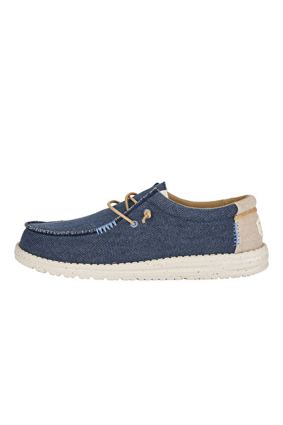 HEY DUDE Solid Round Toe Lace-Up Men's Slip-On Shoes