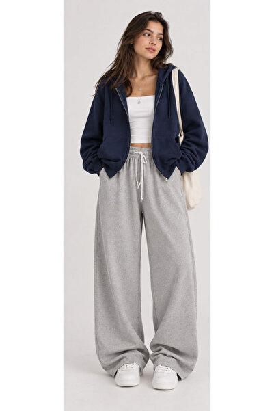 Machetta Women's Comfortable 3-Piece Set Zippered Cardigan - Crop Top - Sweat...