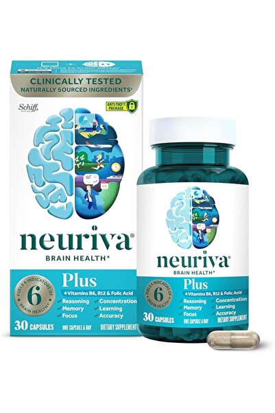 Neuriva مكمل غذائي للدماغ لتعزيز الذاكرة والتركيز والانتباه + الوظائف الإدراك...