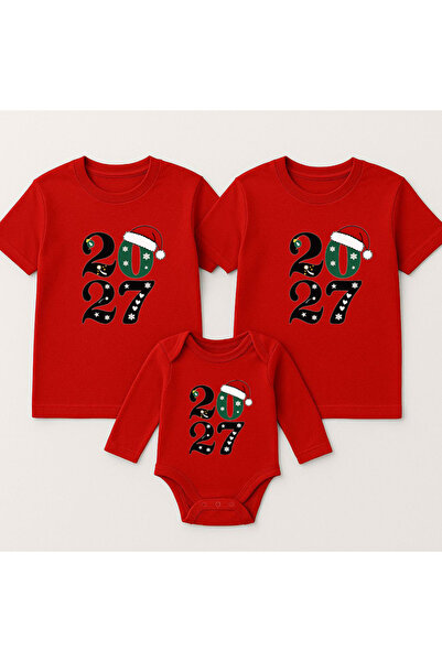 MODA 2027 New Year New Year's Eve Santa Claus Christmas Printed Mom Dad Baby ...