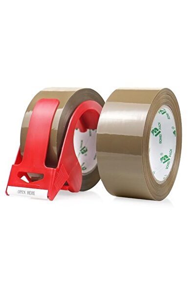 BOMEI PACK Brown Packing Tape 2 Rolls with Dispenser 48MM x 50M Moving Carton...