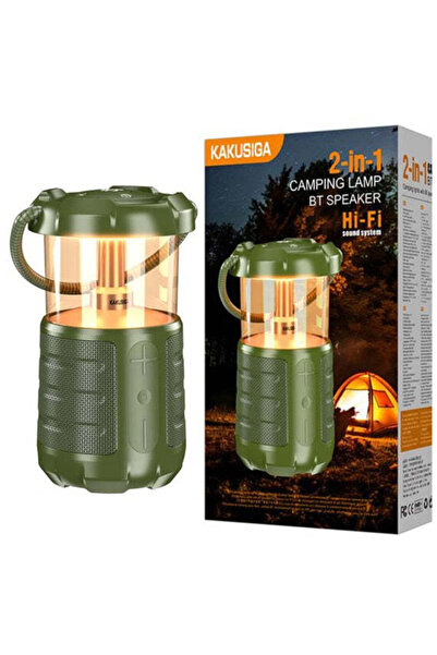 KAKU Преносима колонка KSC-1117, Безжична BT 5.3, За къмпинг, С LED фенер, 15...