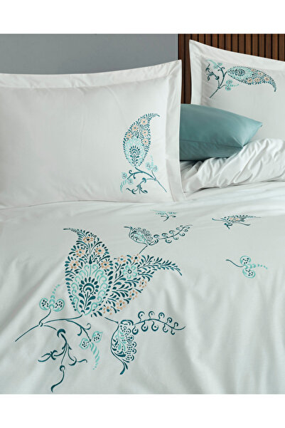 MARİBOR Special Production Double 100% Cotton Poplin Embroidered Duvet Cover ...