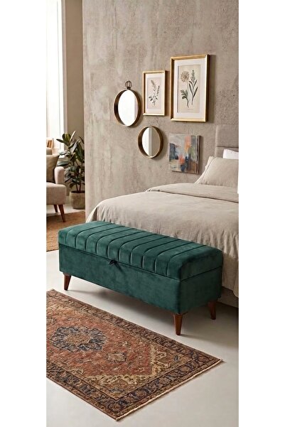 yuse aksu CİZGİ KAPİTONE SANDIKLI PUF 140X40X45