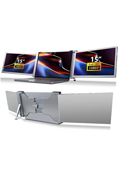 Morelian Outdoor شاشة محمولة ثلاثية من موريليان مقاس 15 بوصة، شاشة توسعة للاب...