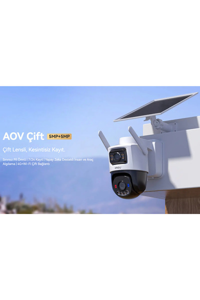 Imou IPC-SA70F-10M0T2 EU/FSP008 AOV DUAL KİT 5MP+5MP 4G VE WİFİ SOLAR KAMERA