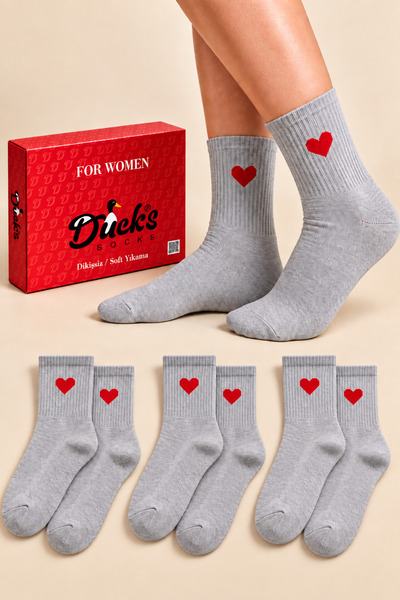 Ducks Socks Ženske bešavne čarape od bambusa, 6 komada, u kutiji, sa uzorkom ...
