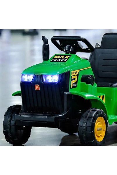 SMANIA FarmRider ™   Tractor electric cu remorcă pentru copii (verde)