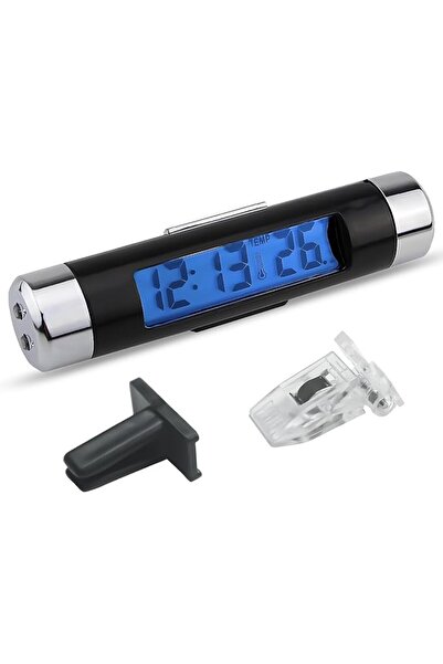 GENERAL OneNine Car Thermometer Clock, 2 in 1 Car Electronic Digital Clock wi...