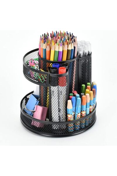 GENERAL 360 Spinning Desk Organizer, Metal Mesh Pen Holder for Desk Accessori...