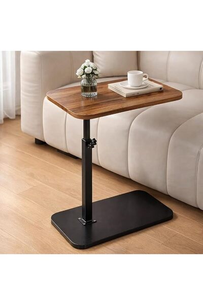 Hannea ® Adjustable Height Nordic Style Coffee Side Table with 360° Swivel To...