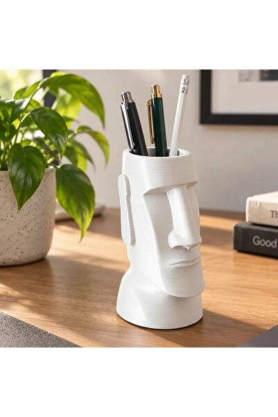 OEM Suport Pixuri Decorativ Moai pentru Birou, Organizare Papetărie 120 mm