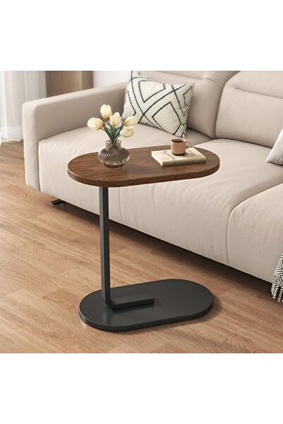 GENERAL Home Side Tables,End Table for Couch, Sofa Table with Metal Frame Bas...
