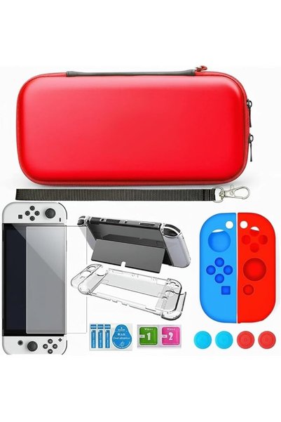 NALACAL Carrying Case Compatible with Switch OLED, Accessories Bundle with Sc...