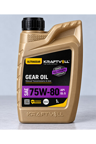 Kraftvoll Ultragear 75W-80 API GL-5 1 Litre Tam Sentetik Şanzıman ve Dişli Yağı