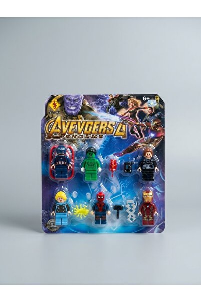 Cango Yenilmezler Figür Oyuncak Seti 6 Parça Aksesuarlı Oyun Seti Avengers Ör...