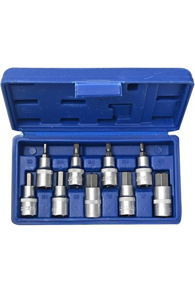 Lawazim Drive Hexagon Bit Socket Set -9 Piece- Heavy-Duty Chrome Vanadium Ste...