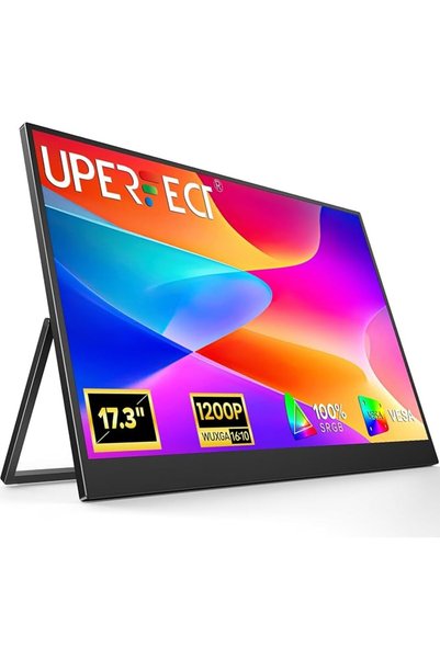 UPERFECT شاشة محمولة مقاس 17.5 بوصة بدقة 1920×1200 FHD ونسبة عرض 16:10 وتقنية...